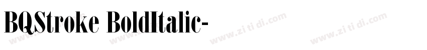 BQStroke BoldItalic字体转换